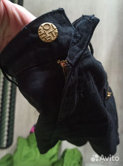 Черная джинсовая мини-юбка 42-44