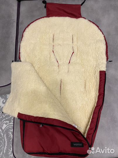 Конверт на овчине в коляску