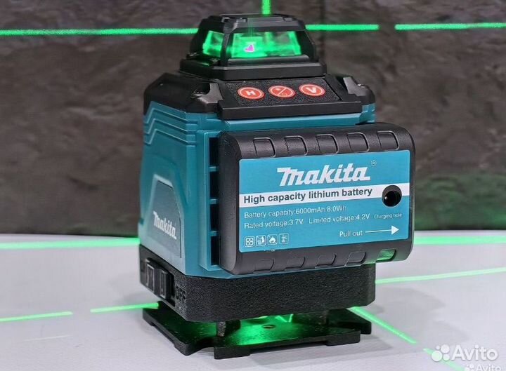 Лазерный уровень makita 4D нивелир 16 линий