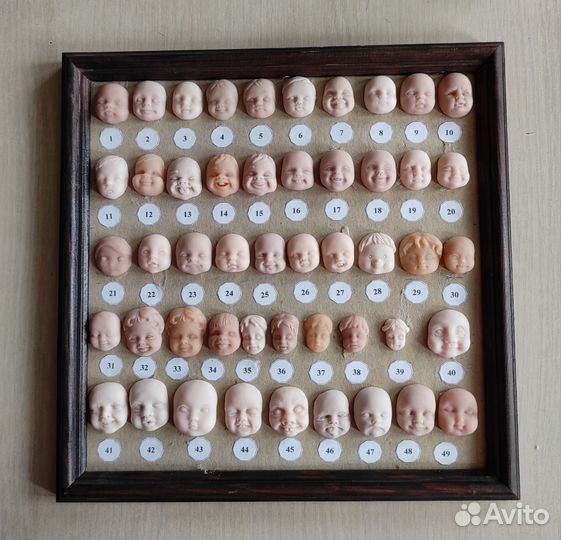 Личики для ватных игрушек