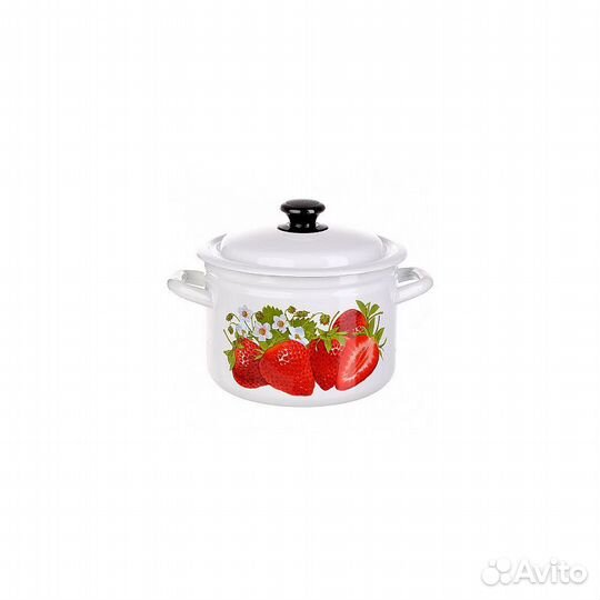 Кастрюля 9,0 л цил.борт са белый