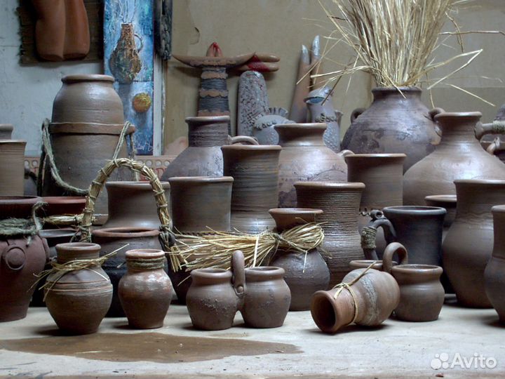 Керамические горшки под растения, ручной работы