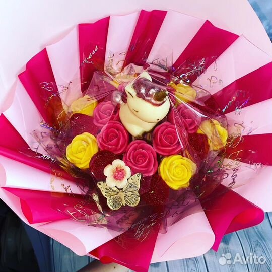 Букет шоколадный с единорожкой