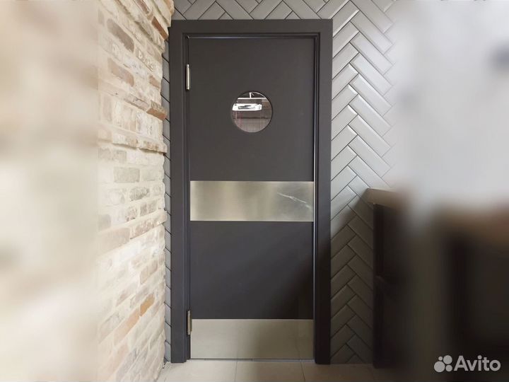 Дверь маятниковая двустворчатая и одностворчатая