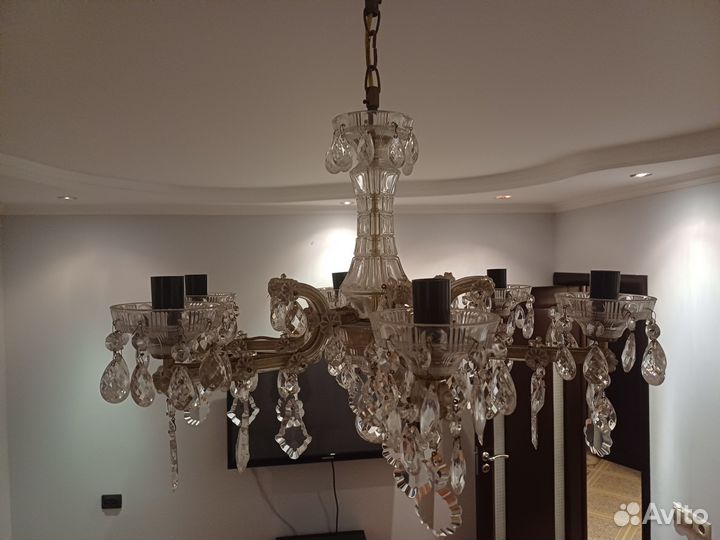 Люстра чешская хрустальная