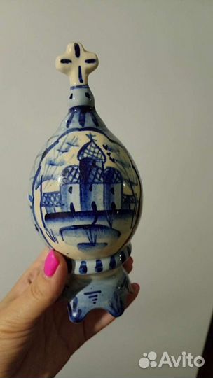 Статуэтка, пасхальное яйцо гжель