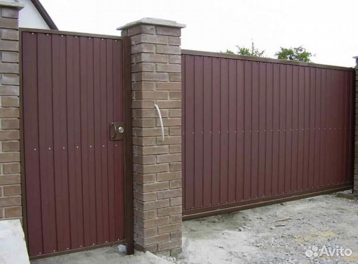 Ворота откатные из металла