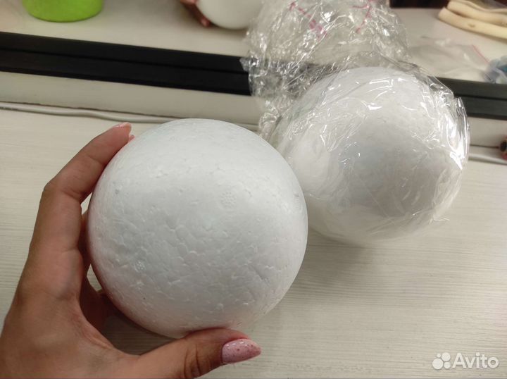 Заготовка шар 12 см пенопласт пенополистирол