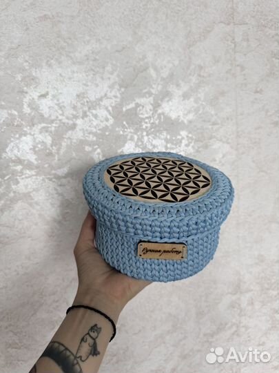 Корзинка ручной работы мишка