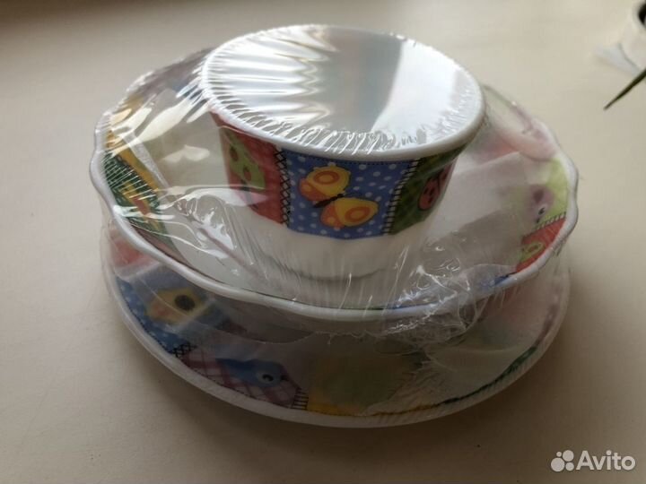 Набор детской посуды новый