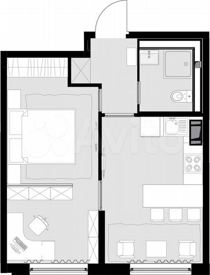 1-к. квартира, 38,2 м², 21/28 эт.