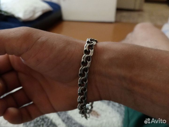 Серебряный браслет мужской 925