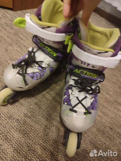 Роликовые коньки детские раздвижные 30-33р