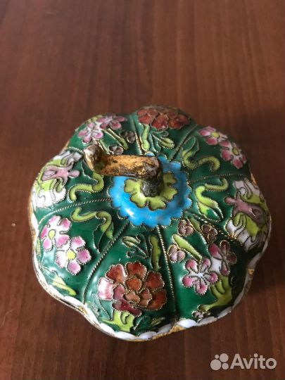 Винтажная шкатулка клуазоне