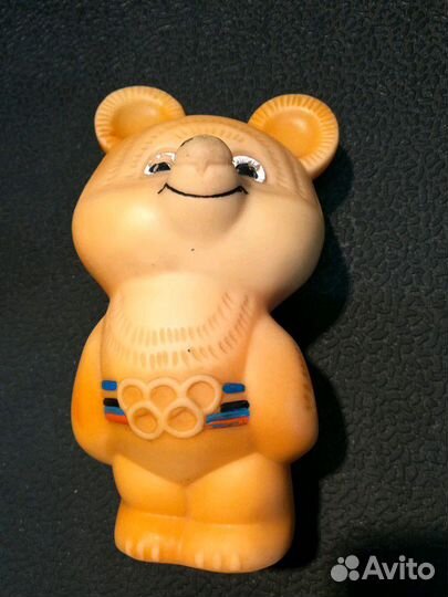 Игрушка ссср. Олимпийский мишка. Резина
