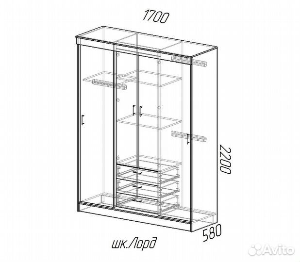 Спальный гарнитур Новый / Доставка за 1-5 дней