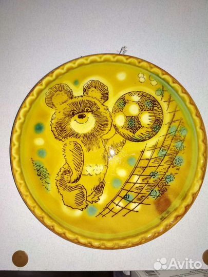 Олимпийский мишка, керамическое панно