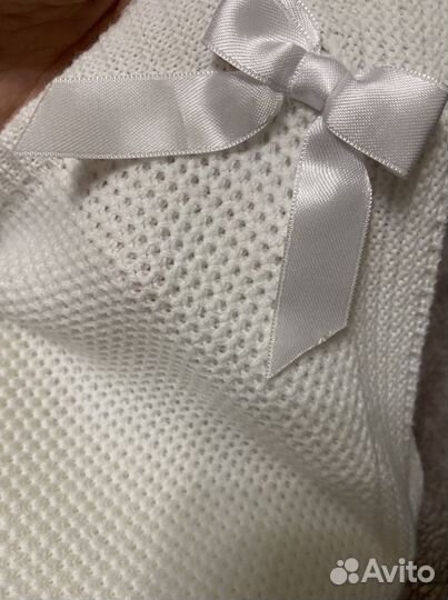 Вязанный плед на выписку