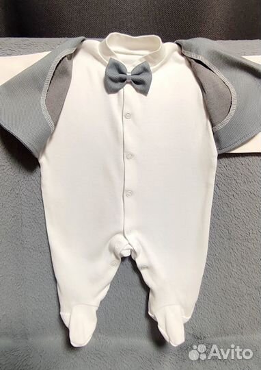 Костюм,комплект на выписку для мальчика,хлопок 56