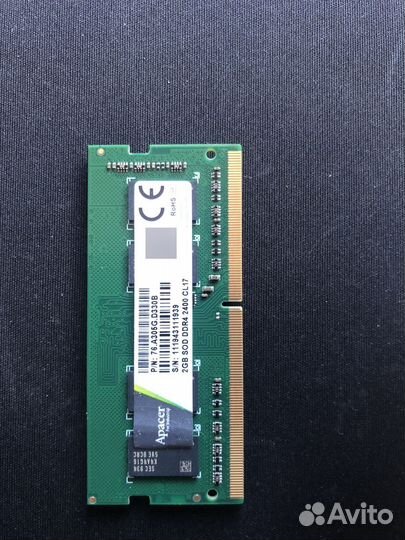 Оперативная память для ноутбука ddr4 2gb