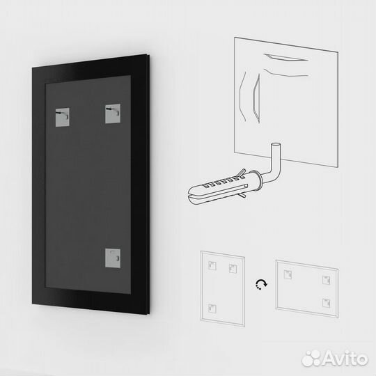 Зеркало Evoform Definite BY 3309 80х140 золотые дюны, в багетной раме