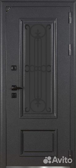 Входная дверь Виладж, с окном и ковкой