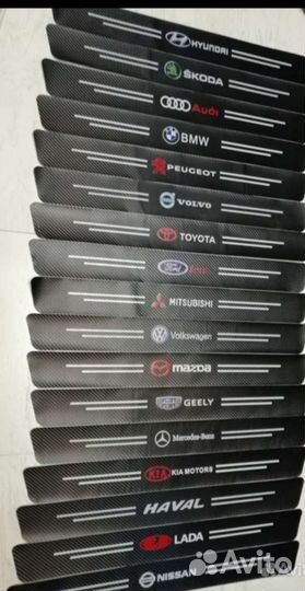 Наклейки 5D на пороги автомобиля