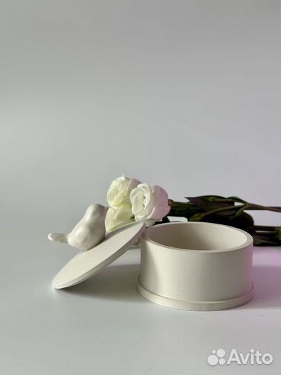 Подсвечник/шкатулка из гипса 