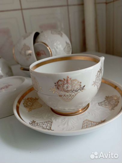 Чашки чайные Дмитровский фарфор Вербилки