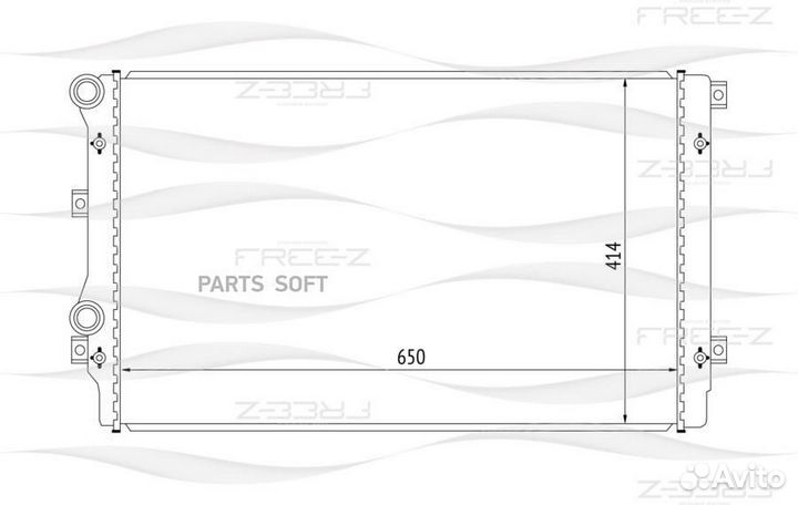 Радиатор охлаждения audi A3 03- seat Toledo/Altea