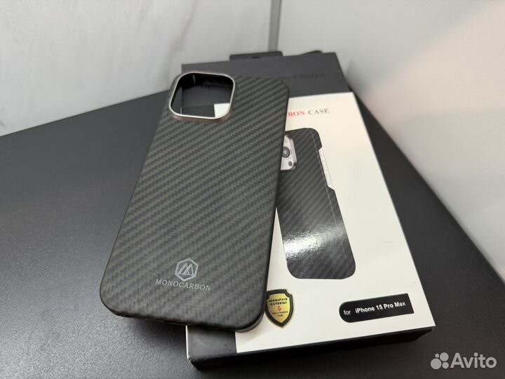 Чехол iPhone 15 Pro Max Monocarbon case