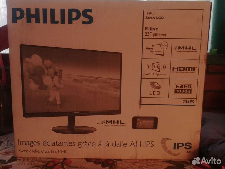 Монитор Philips 23 дюйма 234e5 на запчасти