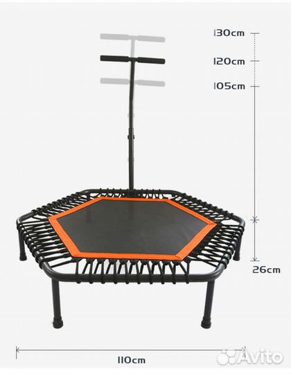 Батут для фитнеса с ручкой