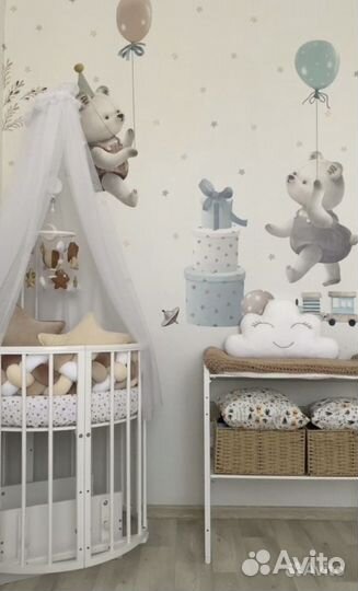 Бортики в кроватку, мобиль