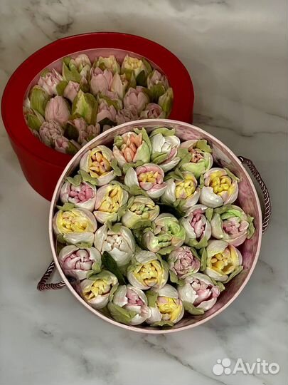 Цветы и наборы из зефира/ сладкий букет