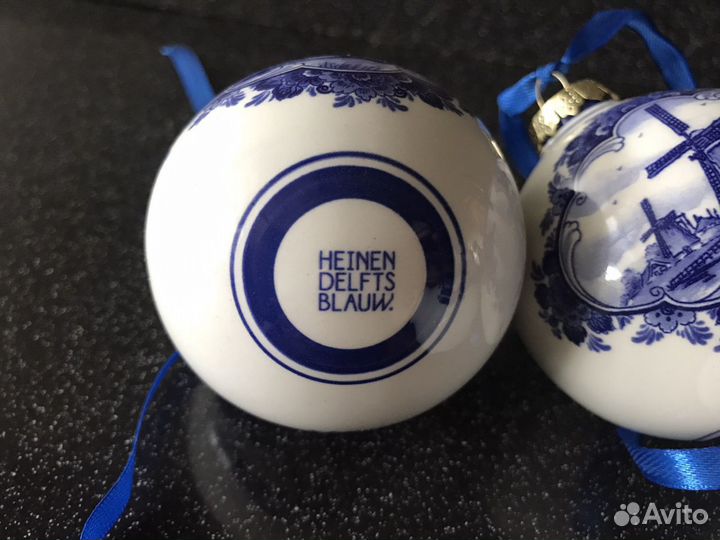 Елочный шар Delft фарфор