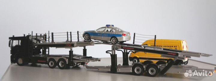 1/50 автовоз MAN прицеп WSI редкий грузовик