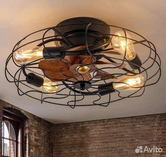 Потолочный вентилятор с освещением LED