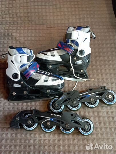 Коньки и ролики 2 в 1