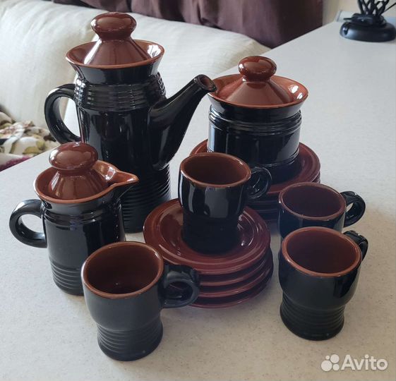 Глиняный чайный/кофейный набор (сервиз)