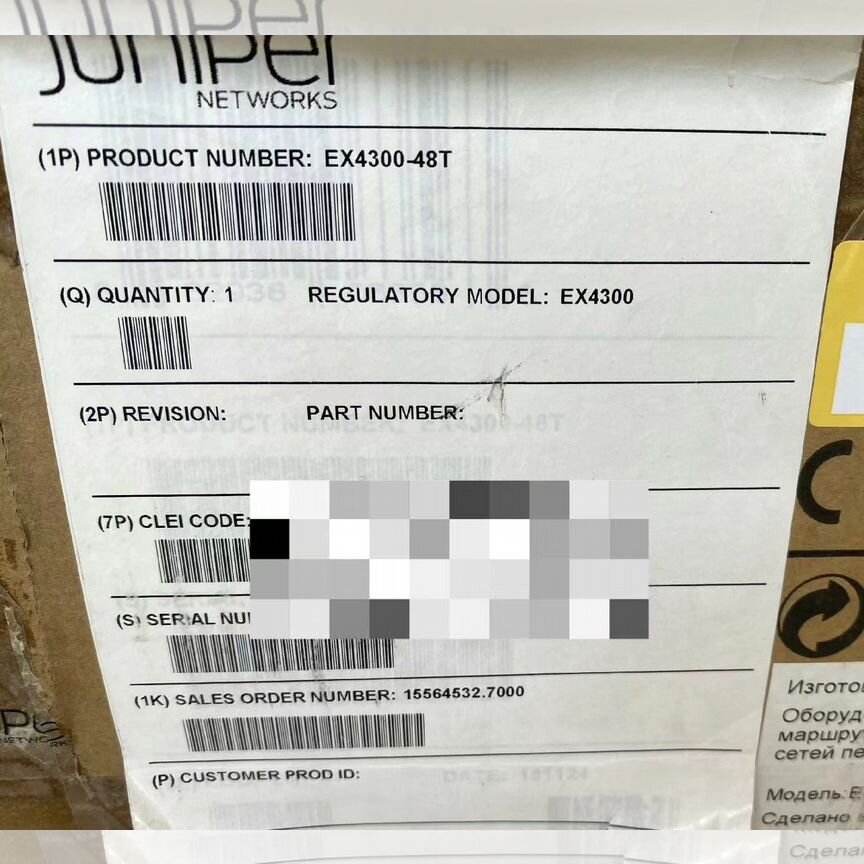 [EX4300-48T] Коммутатор Juniper Ex4300-48t