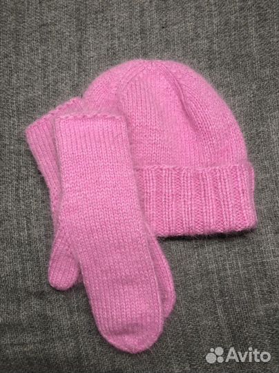 Варежки из пуха норки