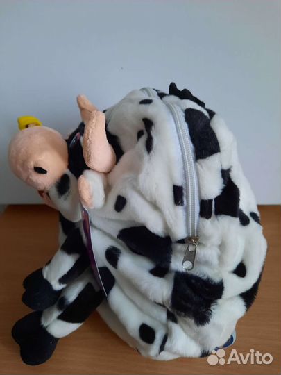 Новый рюкзак игрушка Бычок меховой