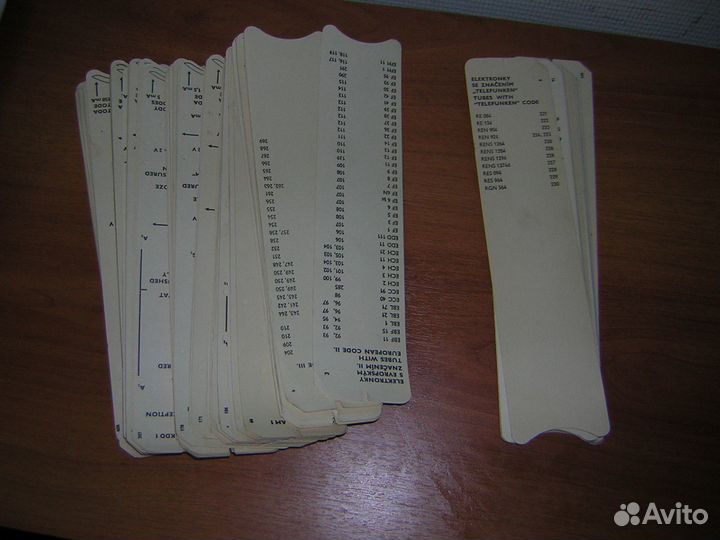 Карты для чешского измерителя радиоламп вм215А