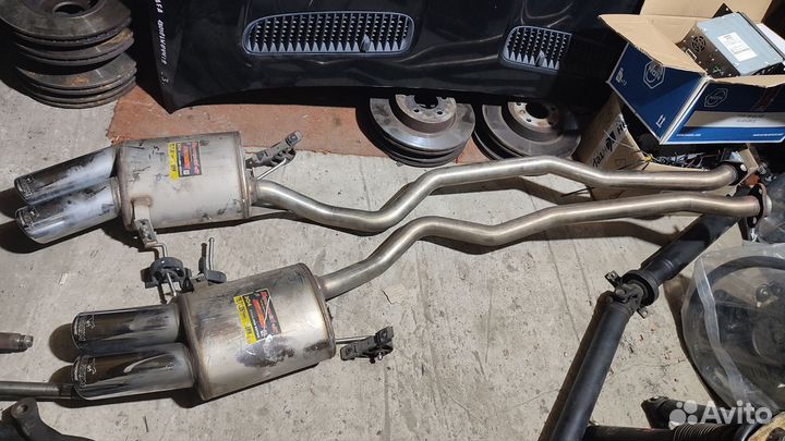 Задние банки глушителя bmw Х5 Е53 supersprint