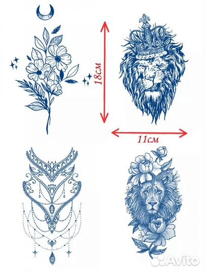 Временные татуировки и мехенди хной