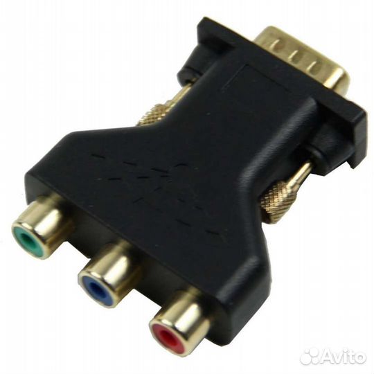 15 Pin VGA Male to 3 RCA Female M/F Adapter Connec