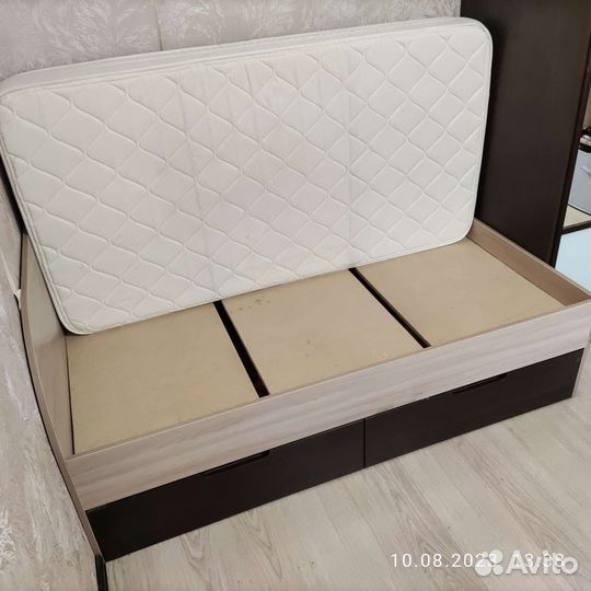 Детская кровать от 3 лет с матрасом с ящиками