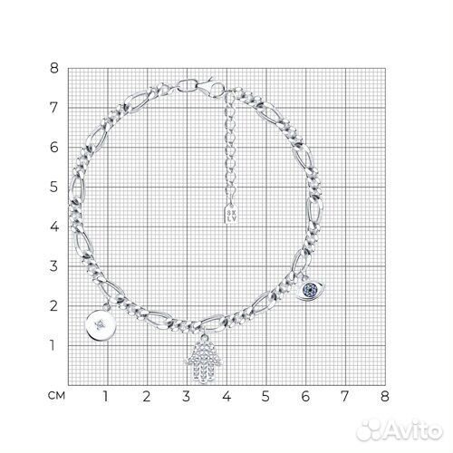 Браслет sokolov из серебра, 94050769, р.17