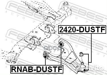 Опора шаровая renault duster 2011- 2420-dustf 2